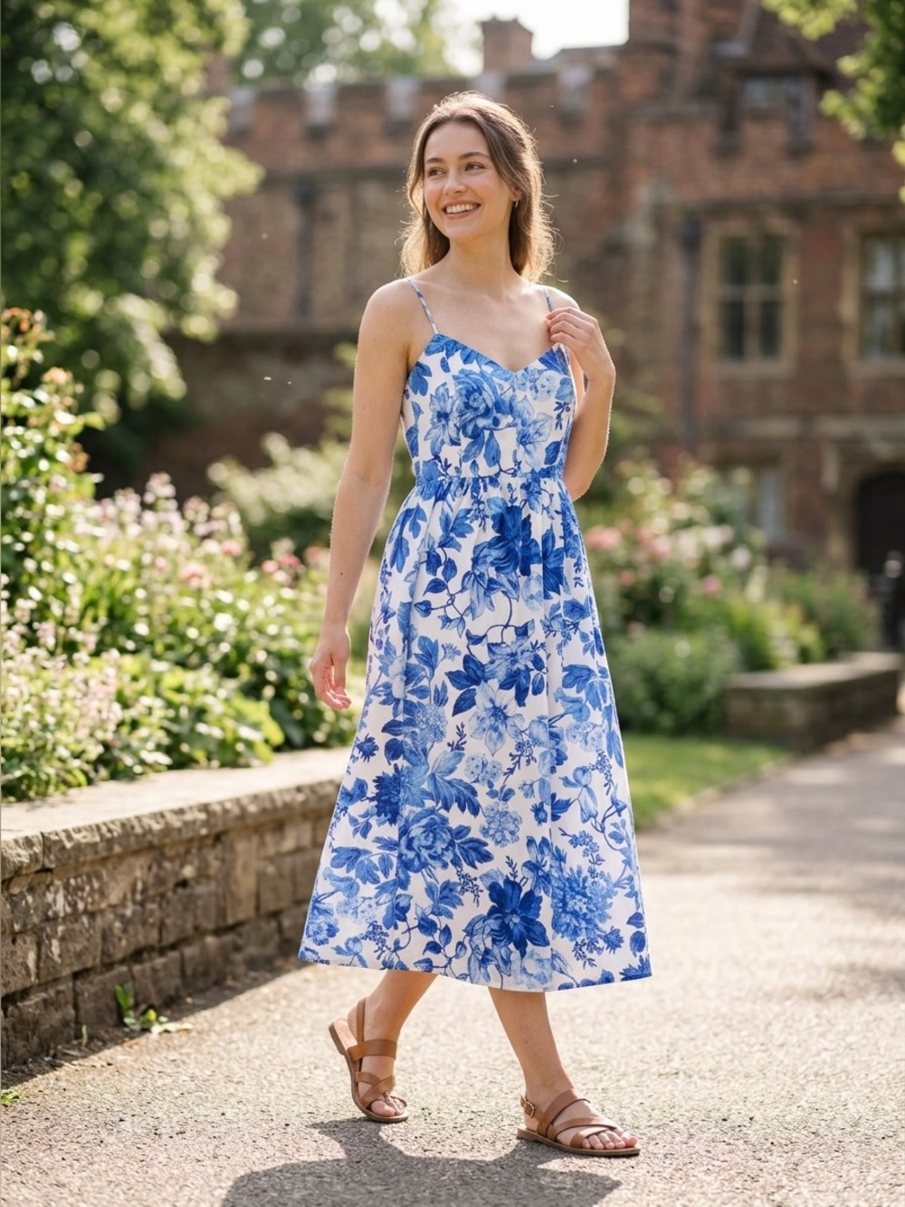 H&M | Blue Floral Dress